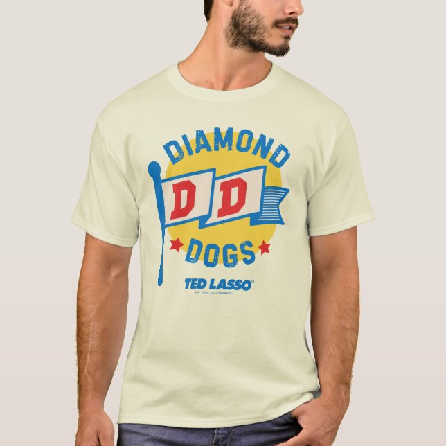 T-shirt Ted Lasso | Diamond Chiens Pennant Graphisme (Devant)