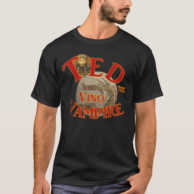 T-shirt Ted the Vino Vampire Ted's Pagan Tiki Shack Bar (Devant)