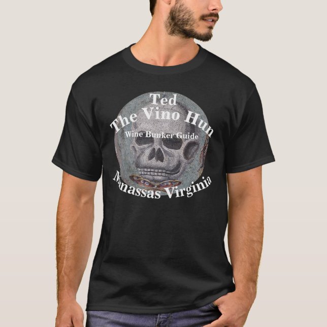 T-shirt Ted Vino Hun Wine Bunker Guide Vin Vin Vin (Devant)