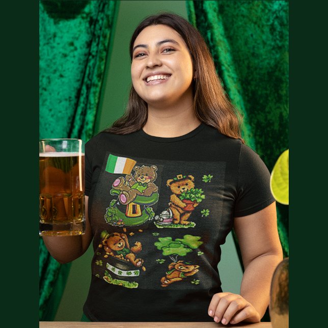 T-shirt Teddy Bear Collection St. Patrick's Day (Teddy Bear St. Patrick's Day Collection Women's T-Shirt)