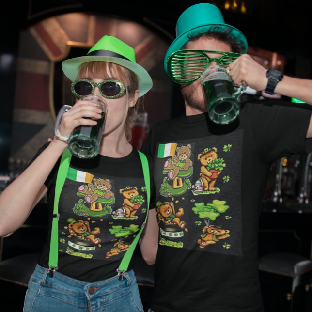 T-shirt Teddy Bear Collection St. Patrick's Day (Teddy Bear St. Patrick's Day Collection T-Shirt)