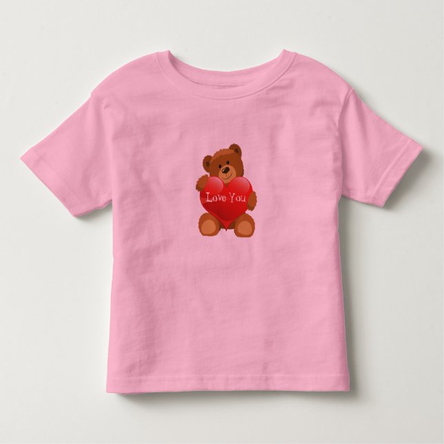 T-shirt Teddy Bear de Saint-Valentin (Devant)