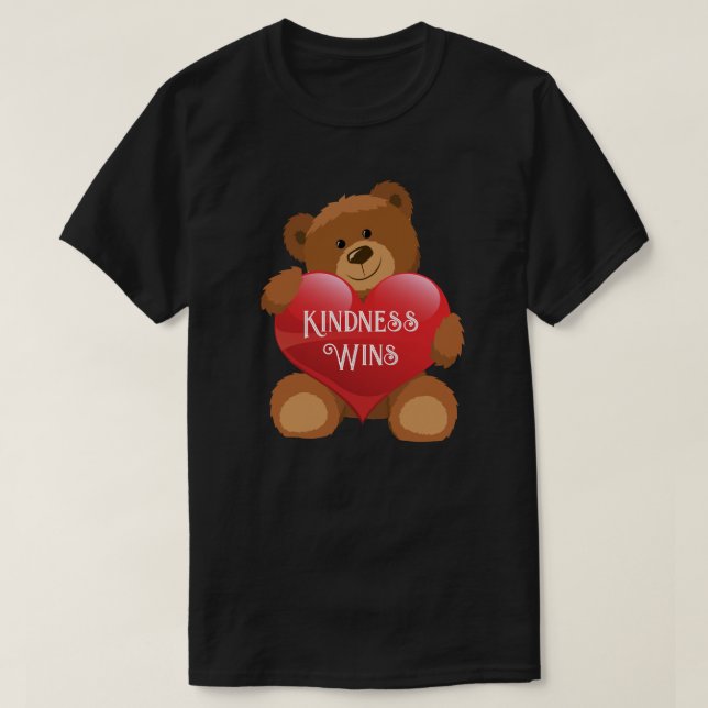 T-shirt Teddy Bear Hug Coeur Personnaliser Texte Coton (Design devant)