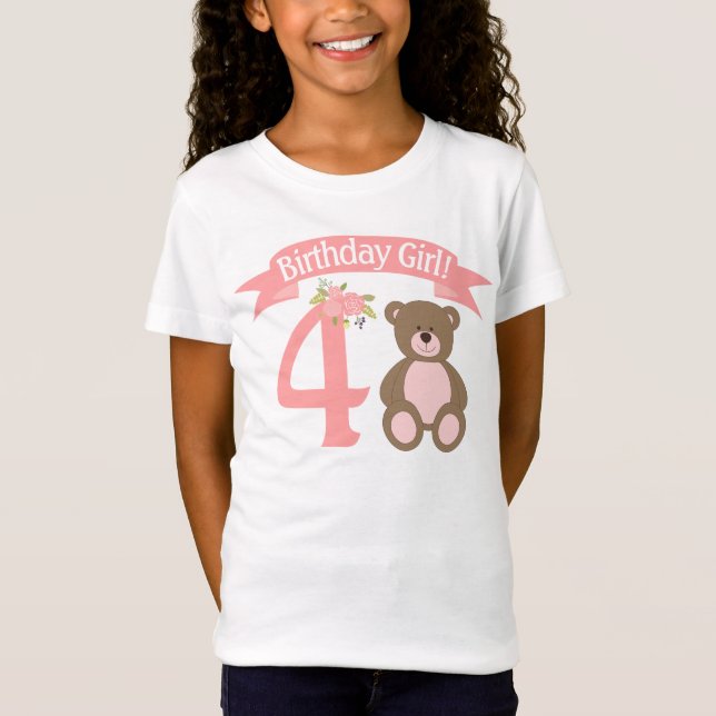 T-Shirt Teddy Bear Pique-nique Anniversaire Shirt Shabby S (Devant)