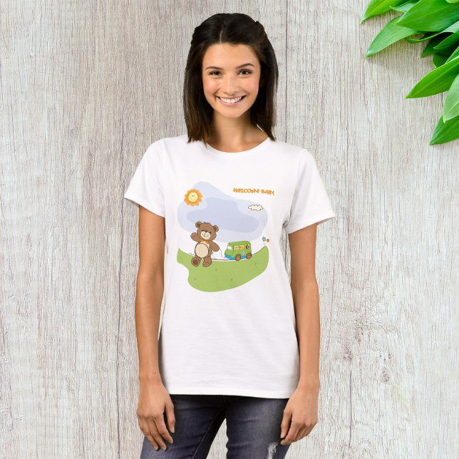 T-shirt Teddy Bear Welcome Baby Nursery Design (Créateur téléchargé)