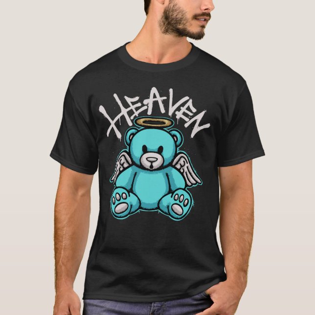 T-shirt Teddy Bear with Angel Wings and Halo Streetwear (Devant)