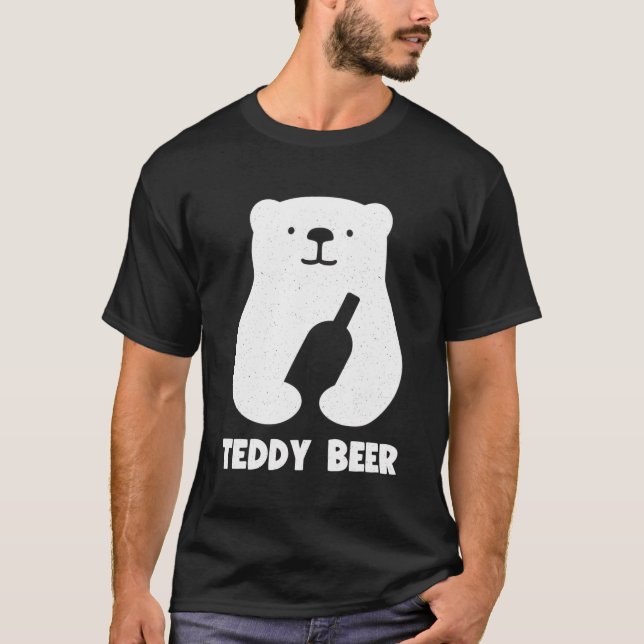 T-shirt Teddy Beer - Drôle Ours De Bière (Devant)
