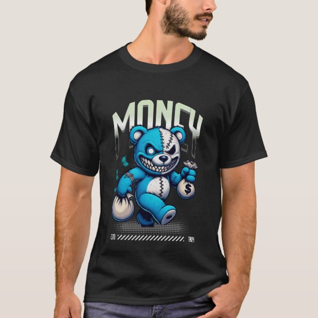 T-shirt Teddy money graphic tee (Devant)