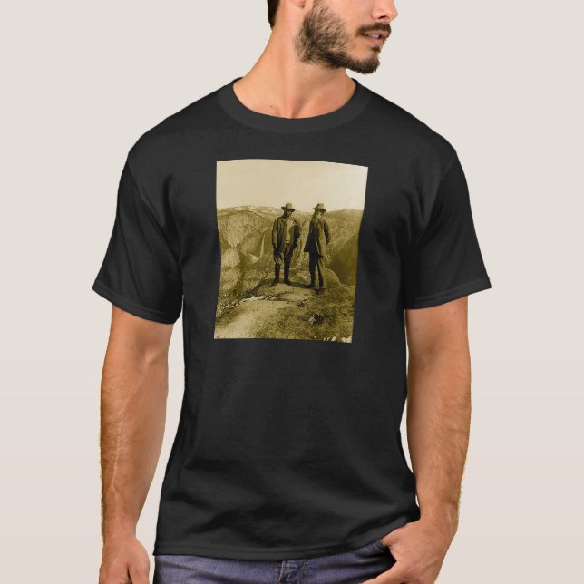 T-shirt Teddy Roosevelt et John Muir au point de glacier (Devant)