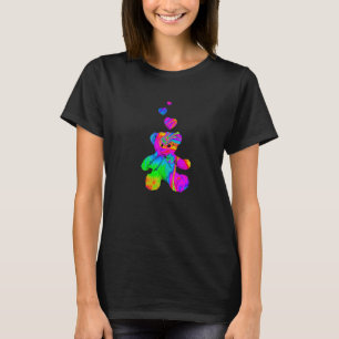 T-shirt Teddy Teddy Bear psychédélique Trippé Teddy coloré