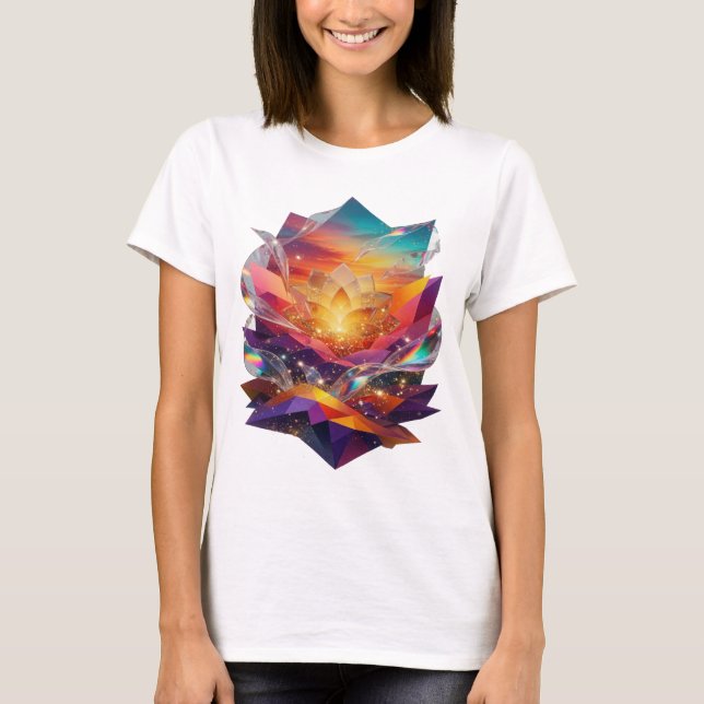 T-shirt Tee à déclaration en argent ART ABSTRAIT Catchy v2 (Devant)