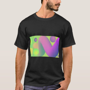 T-shirt Tee à dégradé de néon pour ambiance de fête