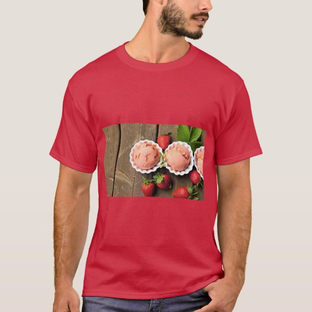 T-shirt Tee à la glace à la fraise (Devant)