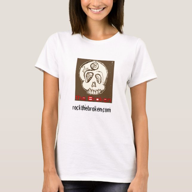 T-shirt tee à manches longues cassées pour femmes (Devant)