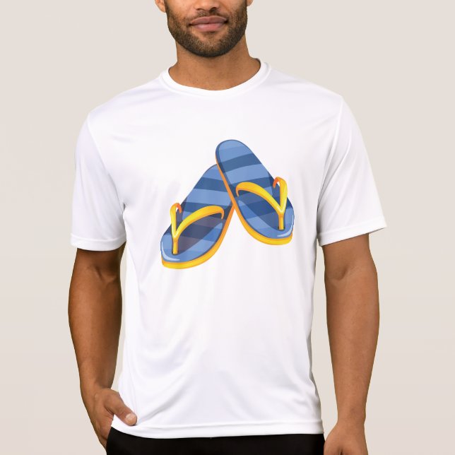 T-shirt Tee Active Homme Sandales Bleues (Devant)