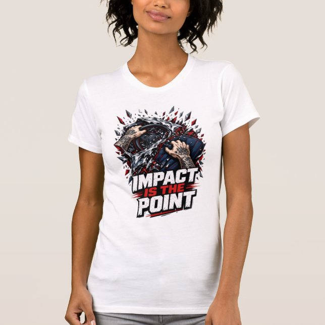 T-shirt Tee ADOM Impact Is The Point Blanc (Devant)