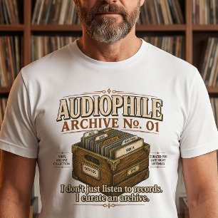 T-shirt Tee Audiophile Archive n° 01 Vinyle