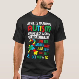 T-shirt Tee Autisme Tchad Avril Est Mois National De La Se