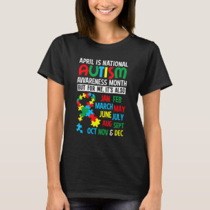 T-shirt Tee Autisme Tchad Avril Est Mois National De La Se