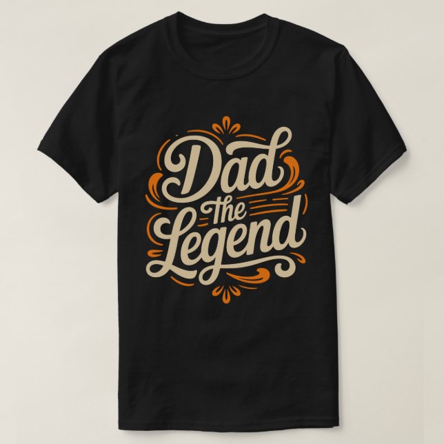 T-shirt Tee calligraphié Papa La Légende (Design devant)