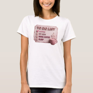 T-shirt Tee Classique Or CAFÉ D'ABORD SAUVEZ LE MONDE