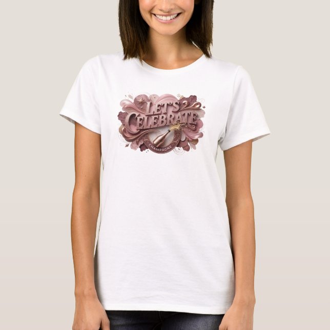 T-shirt Tee Classique Rouge LET'S CELEBRATE (Devant)