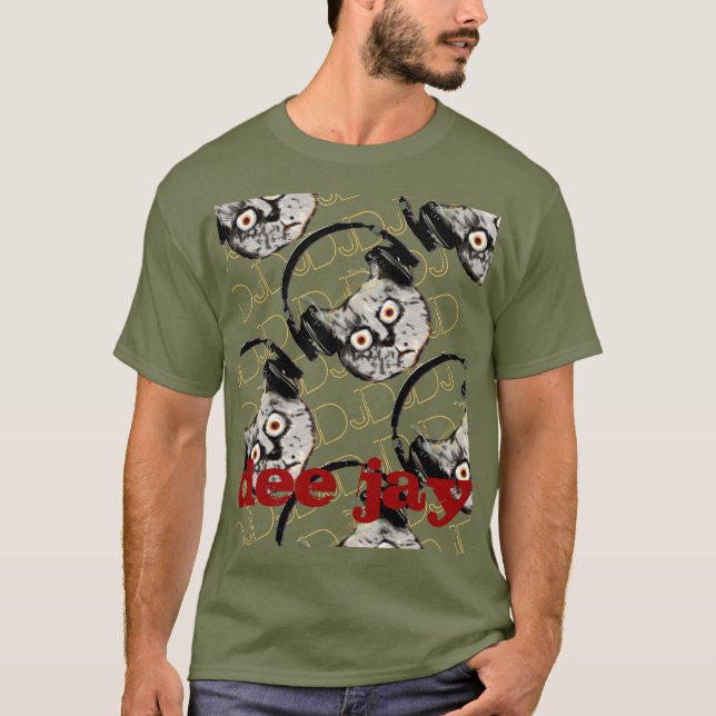 T-shirt tee cool chat DJ (Devant)