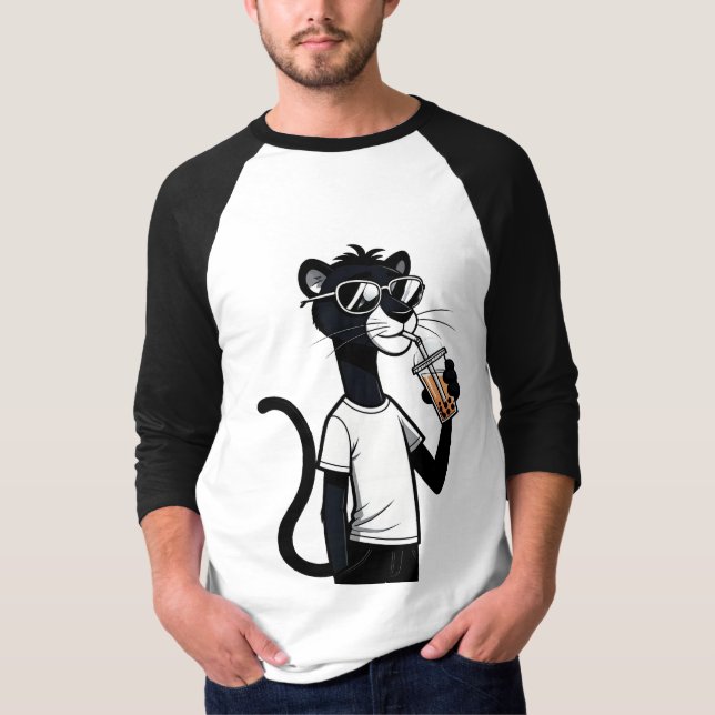 T-shirt Tee cool Panther Graphiste - Fantastique Tea Shirt (Devant)
