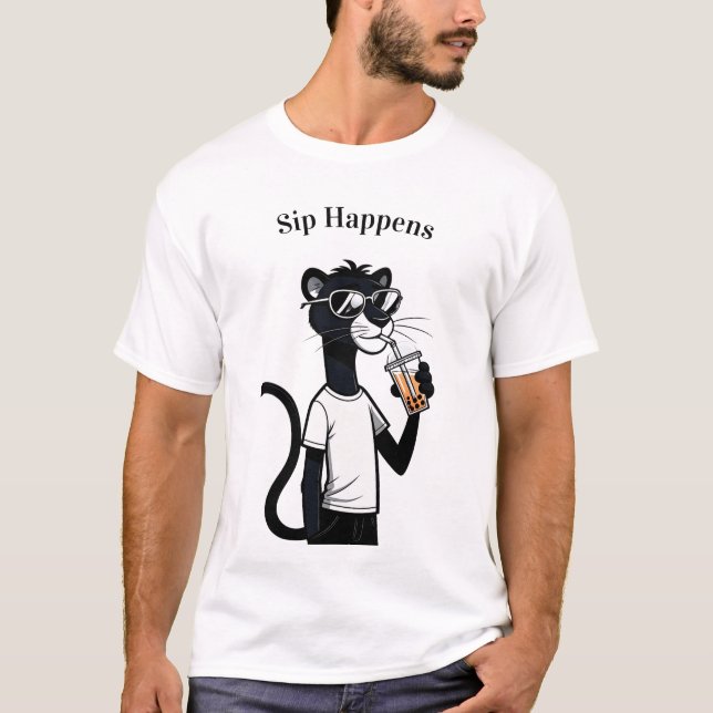 T-shirt Tee cool Panther Graphiste - Fantastique Tea Shirt (Devant)
