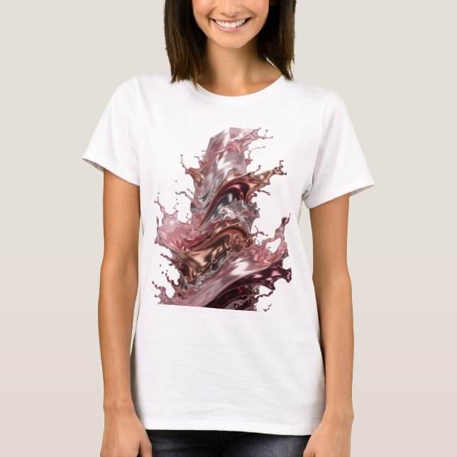 T-shirt Tee Cool Silver Déclaration ART ABSTRAIT (Devant)