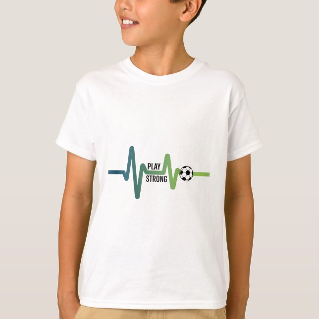 T-shirt Tee cool vie de footballeur avec battement de coeu (Devant)