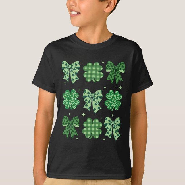 T-shirt Tee Coquette Bow Saint-Patrick Irlandaises Femmes  (Devant)