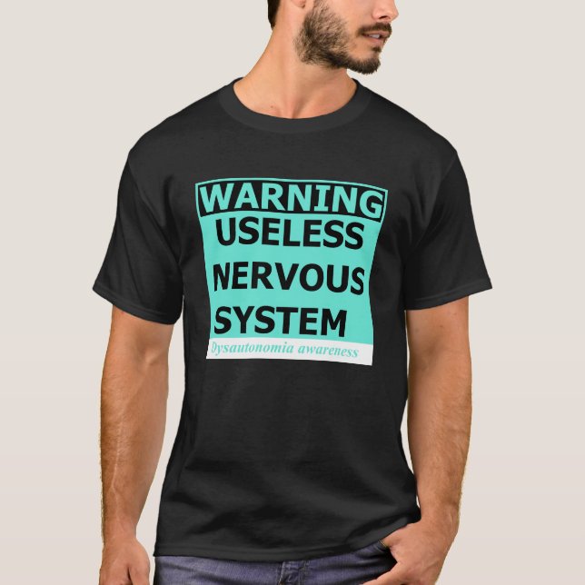 T-shirt Tee d'avertissement Dysautonomia (Devant)