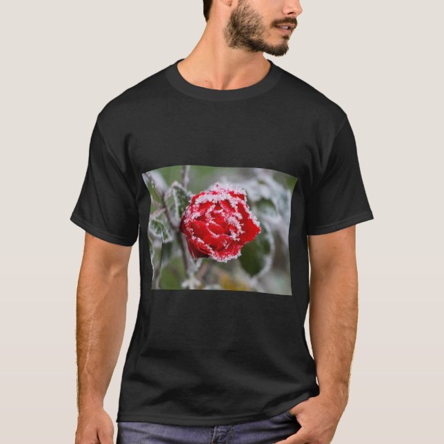 T-shirt Tee de beauté Frost Frozen Rose (Devant)