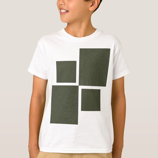 T-shirt Tee de Carrés verts de mousse personnalisable (Devant)