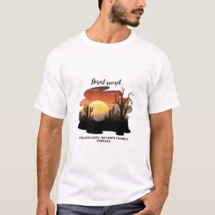 T-shirt Tee de coucher de soleil du désert pour hommes