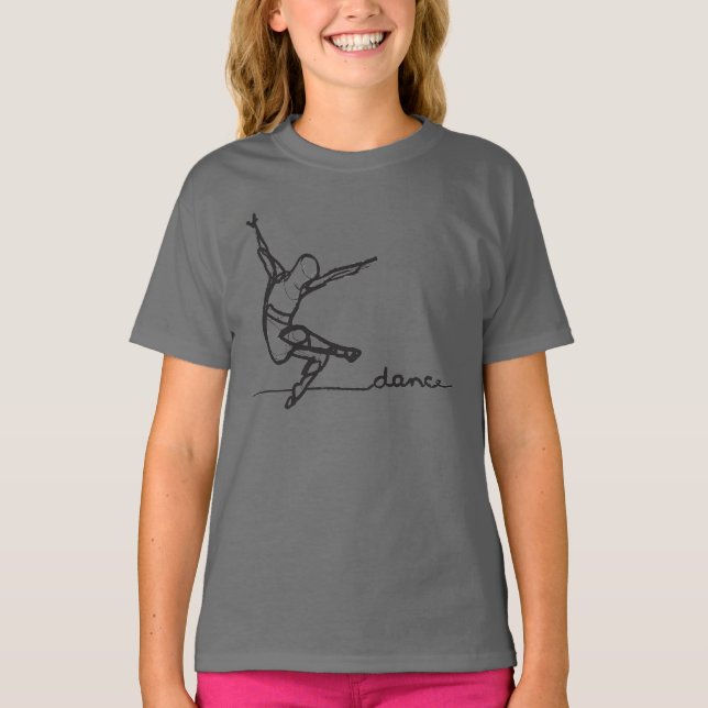 T-shirt Tee de danse moderne (Enfants) (Devant)