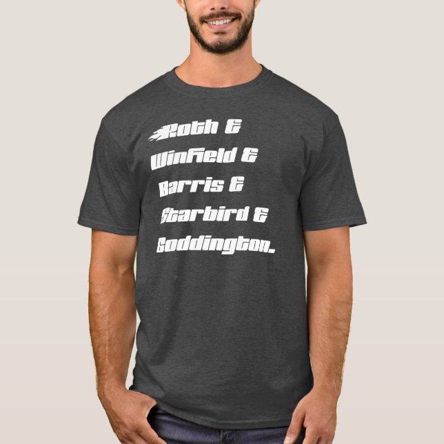 T-shirt Tee de famille personnalisée - texte clair sur tei (Devant)