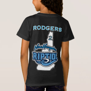 T-Shirt Tee de filles avec nom et numéro sur le dos