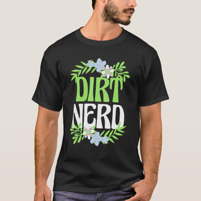 T-shirt Tee de jardinage Terre de Nerd Conception de jardi (Devant)