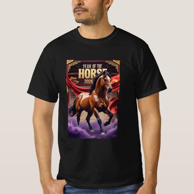 T-shirt Tee de la célébration de l'année du Cheval 2026 (Devant)