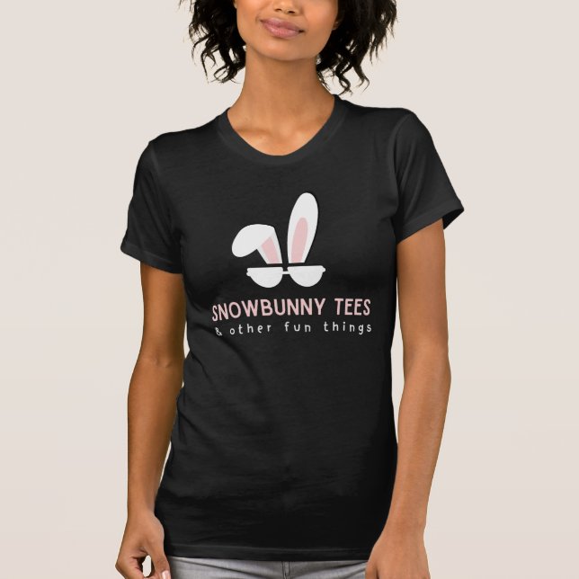 T-shirt Tee de logo Snowbunny (Conception de tee couleur) (Devant)