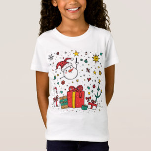 T-Shirt tee de Noël personnalisé pour enfants