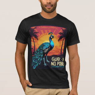 T-shirt Tee de Peacock de Sunset Retro vintage - "VERRE, P