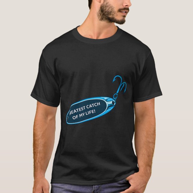 T-shirt Tee de pêche idiot stupide  (Devant)