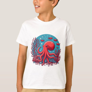 T-shirt Tee de pieuvre sous-marine