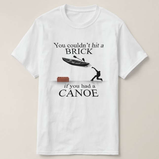 T-shirt tee de pirogue en brique (Design devant)