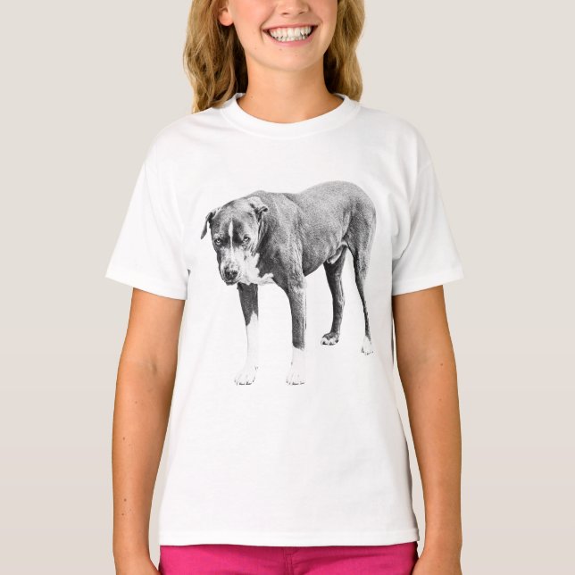 T-shirt Tee de rue Taureau Pit Ombré (Devant)