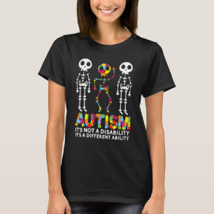 T-shirt Tee de sensibilisation à l'autisme Skull Dance pou