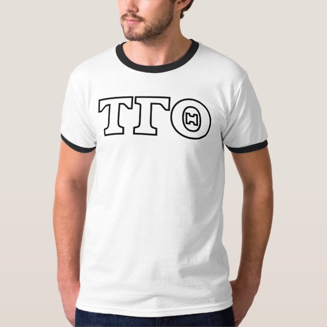 T-shirt Tee de sonnerie blanche avec lettres encadrées noi (Devant)